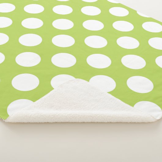 Groene poka Dots, Polka Dot Pattern, Stippen, gedo Sherpa Deken (3/4)