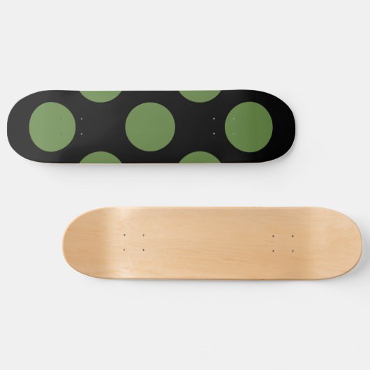 Groene poka Dots, Polka Dot Pattern, Stippen, gedo Skateboard (Horizontaal)
