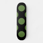 Groene poka Dots, Polka Dot Pattern, Stippen, gedo Skateboard (Voorkant)
