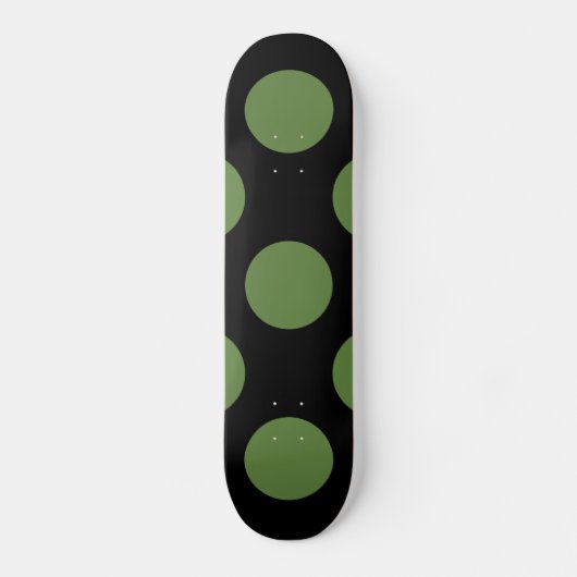 Groene poka Dots, Polka Dot Pattern, Stippen, gedo Skateboard (Voorkant)