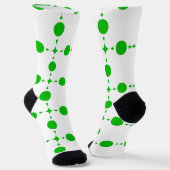 Groene poka Dots, Polka Dot Pattern, Stippen, gedo Sokken (Gebogen)