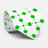 Groene poka Dots, Polka Dot Pattern, Stippen, gedo Stropdas (Opgerold)
