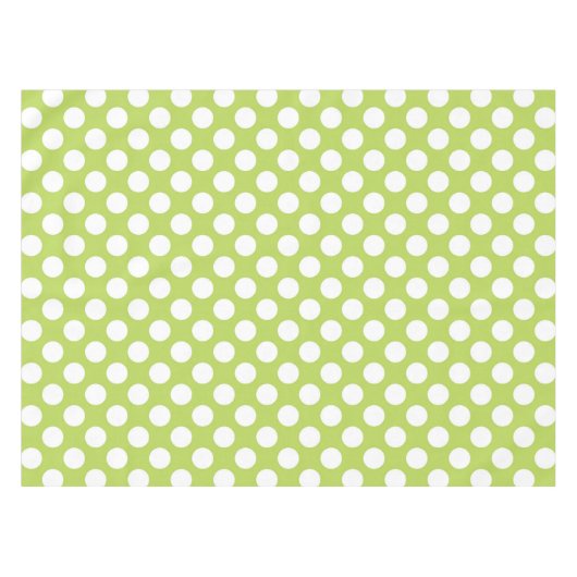 Groene poka Dots, Polka Dot Pattern, Stippen, gedo Tafelkleed (Voorkant (Horizontaal))