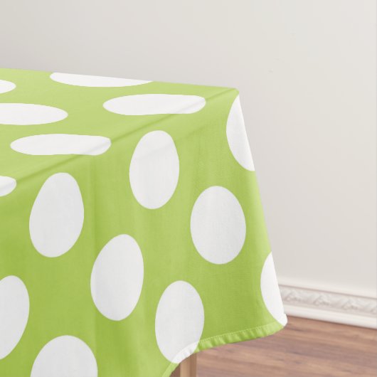 Groene poka Dots, Polka Dot Pattern, Stippen, gedo Tafelkleed (Voorbeeld)