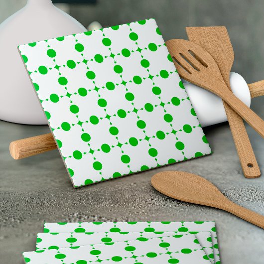 Groene poka Dots, Polka Dot Pattern, Stippen, gedo Tegeltje