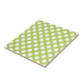Groene poka Dots, Polka Dot Pattern, Stippen, gedo Tegeltje (Zijkant)