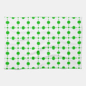 Groene poka Dots, Polka Dot Pattern, Stippen, gedo Theedoek (Horizontaal)