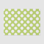 Groene poka Dots, Polka Dot Pattern, Stippen, gedo Tissuepapier (Voorkant)