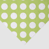 Groene poka Dots, Polka Dot Pattern, Stippen, gedo Tissuepapier (Detail)