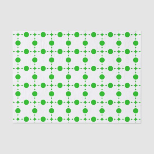 Groene poka Dots, Polka Dot Pattern, Stippen, gedo Tissuepapier (Voorkant)