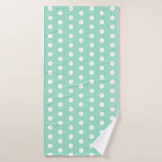 Groene Poka Stippen Badhanddoek (Badhanddoek)