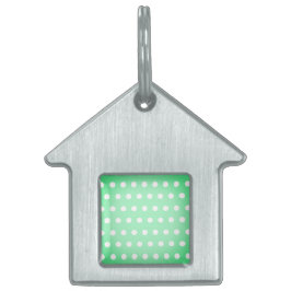 Groene Poka-Stippen Huisdieren Naamplaatje