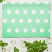 Groene Poka Stippen Theedoek (Gevouwen)