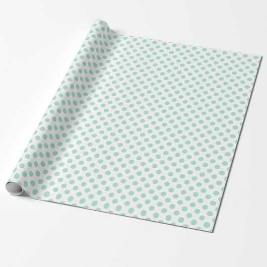 Groene poka stit Pattern Pattern Illustrator Cadeaupapier (Uitgerold)