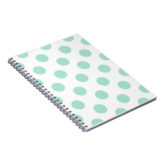 Groene poka stit Pattern Pattern Illustrator Notitieboek (Rechterzijde)