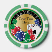 Groene poker Night personaliseren Poker Chips (Voorkant)