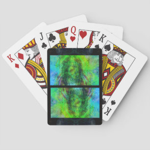 Groene pokerdeluxe dek pokerkaarten