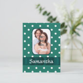 Groene polakstip briefkaart (Staand voorkant)