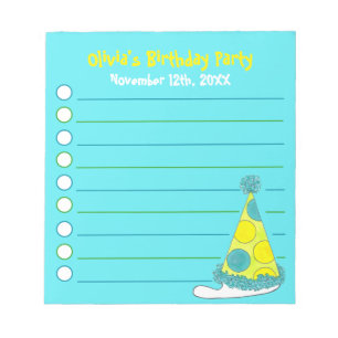 Groene Polka Dot Birthday Party Personalized Favor Notitieblok