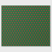 groene polka dot cadeaupapier (Vlak)