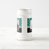 Groene polka dot fotosjabloon bierpul (Center)