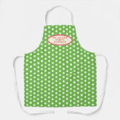 Groene polka dot kerstster taart bakken op maat schort (Voorkant)