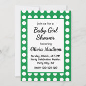 Groene Polka Dot Moeder om Schattigee Baby Girl Sh Kaart (Voorkant)