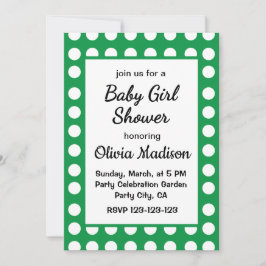 Groene Polka Dot Moeder om Schattigee Baby Girl Sh Kaart