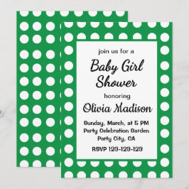Groene Polka Dot Moeder om Schattigee Baby Girl Sh Kaart