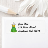 Groene Polka Dot Party Prom Mode Labels (Insitu)