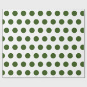 Groene Polka Dots Eenvoudige Retro Cadeaupapier (Vlak)