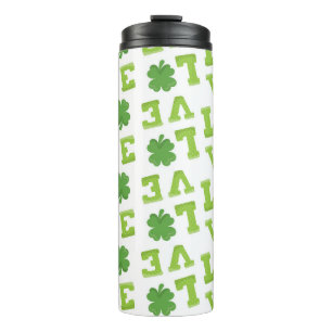 GROENE POLKA DOTS LIVE IRISH SHAMROCKS THERMOSBEKER