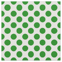 Groene Polka Dots on White Pattern