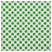 Groene Polka Dots on White Pattern Stof (Swatch)