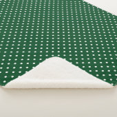 Groene Polka Dots Sherpa Blanket Sherpa Deken (3/4)