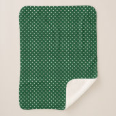 Groene Polka Dots Sherpa Blanket Sherpa Deken (Voorkant)