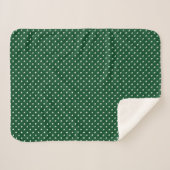 Groene Polka Dots Sherpa Blanket Sherpa Deken (Voorkant (horizontaal))