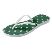 Groene Polka Dots Teenslippers (Schuin)