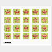 Groene polka gingerbrood, baby shower label (Vel)