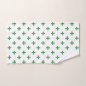 Groene polka kruist wit bad handdoek (Handdoek)