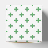 Groene polka kruist wit bedankdoosjes (Bovenkant)