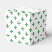 Groene polka kruist wit bedankdoosjes (Achterkant)