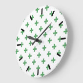 Groene polka kruist wit grote klok (Hoek)