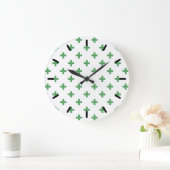 Groene polka kruist wit grote klok (Huis)