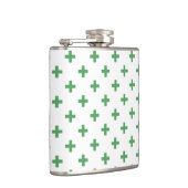 Groene polka kruist wit heupfles (Rechts)