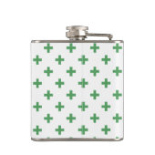Groene polka kruist wit heupfles (Achterkant)