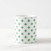 Groene polka kruist wit koffiemok (Center)