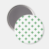 Groene polka kruist wit magneet (Voorkant / Achterkant)