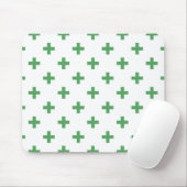 Groene polka kruist wit muismat (Met muis)