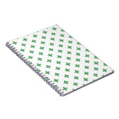 Groene polka kruist wit notitieboek (Rechterzijde)